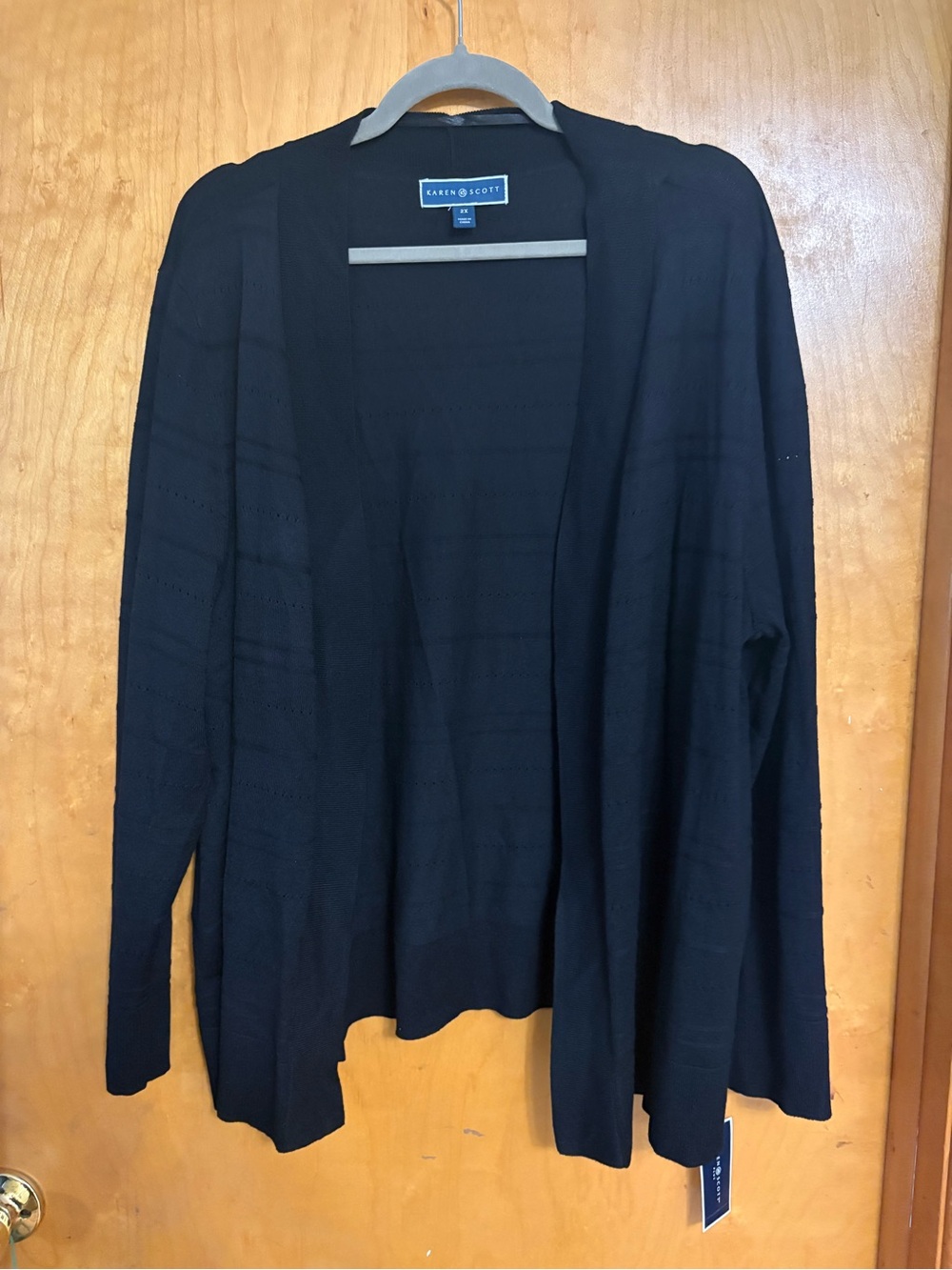 Karen Scott plus size jersey cardigan black new with tags - nwt